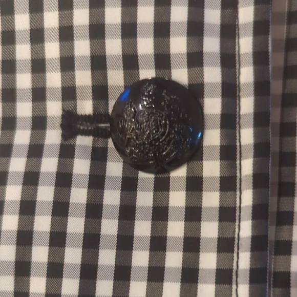 Ralph Lauren Gingham Twill Plaid Twill Double Breasted Rain Coat With Belt - Picture 8 of 13